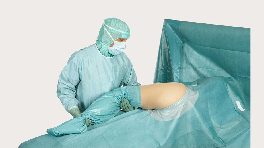Eine BARRIER Orthopädieabdeckung in Verwendung