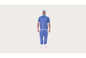 ein Arzt, der den BARRIER Clean Air Suit in der Vorderansicht trägt